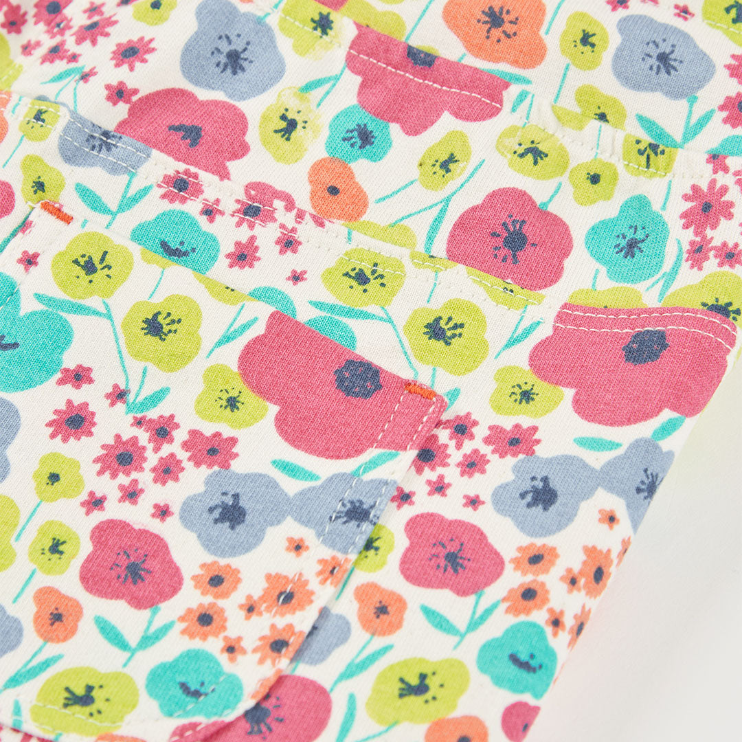 Bermudas felpa flores de niña