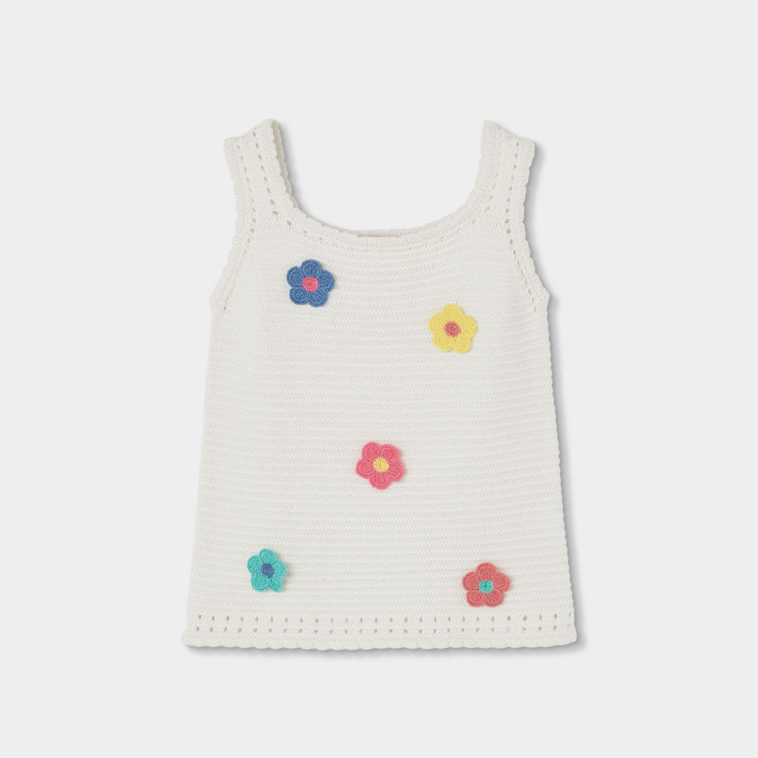 Top tricotosa de niña