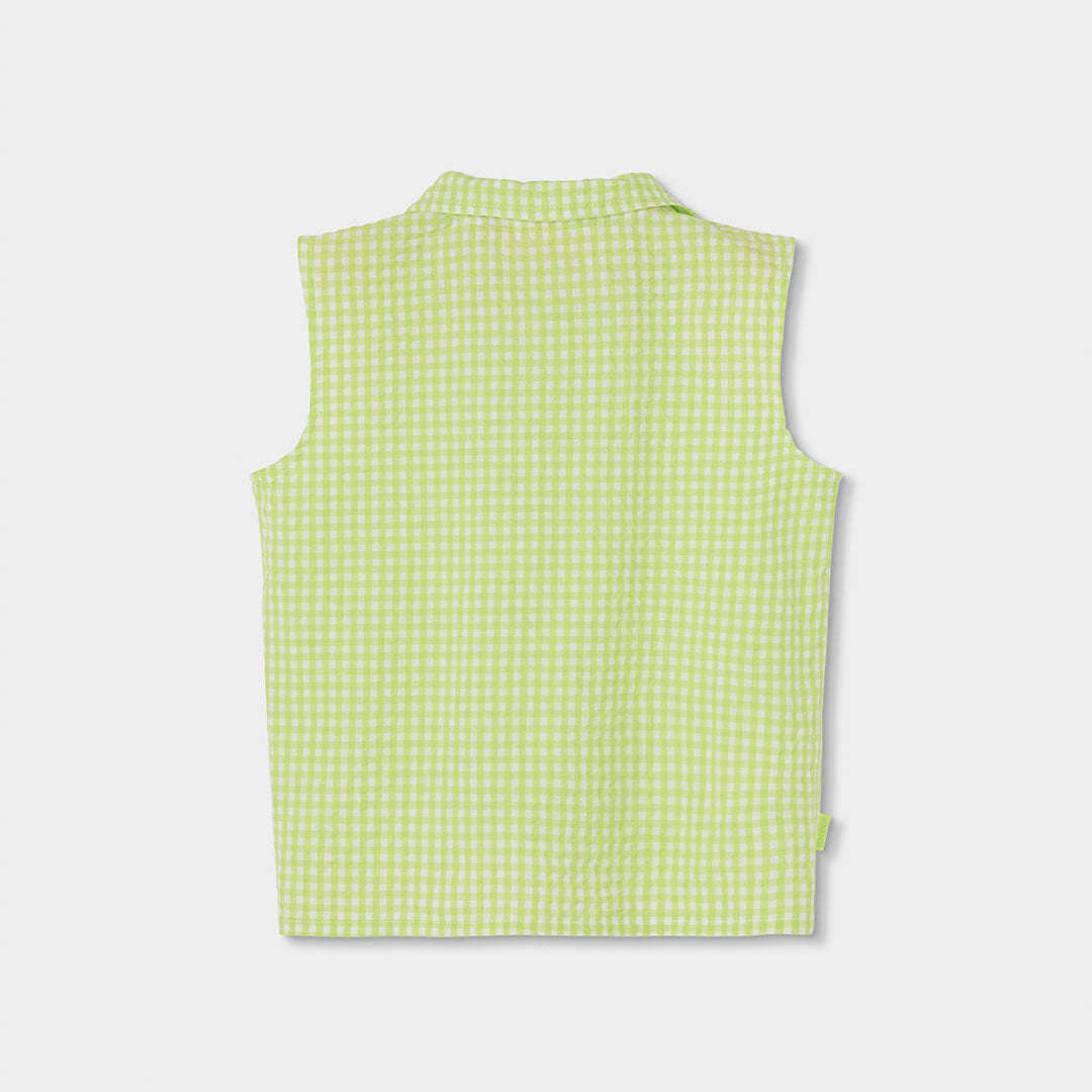 Camisa popelín cuadros de niña