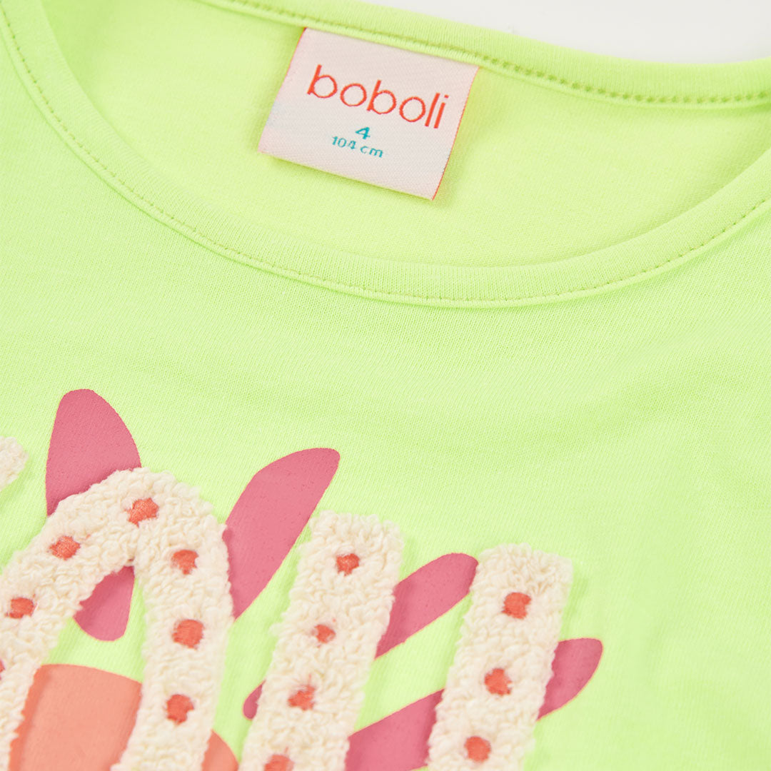 Camiseta punto manga corta de niña