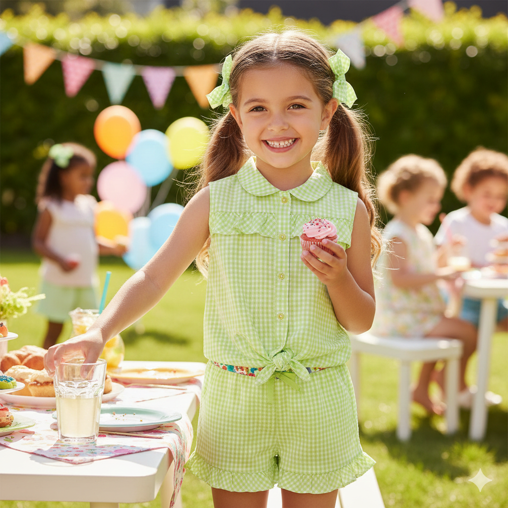 Bermudas popelín de niña