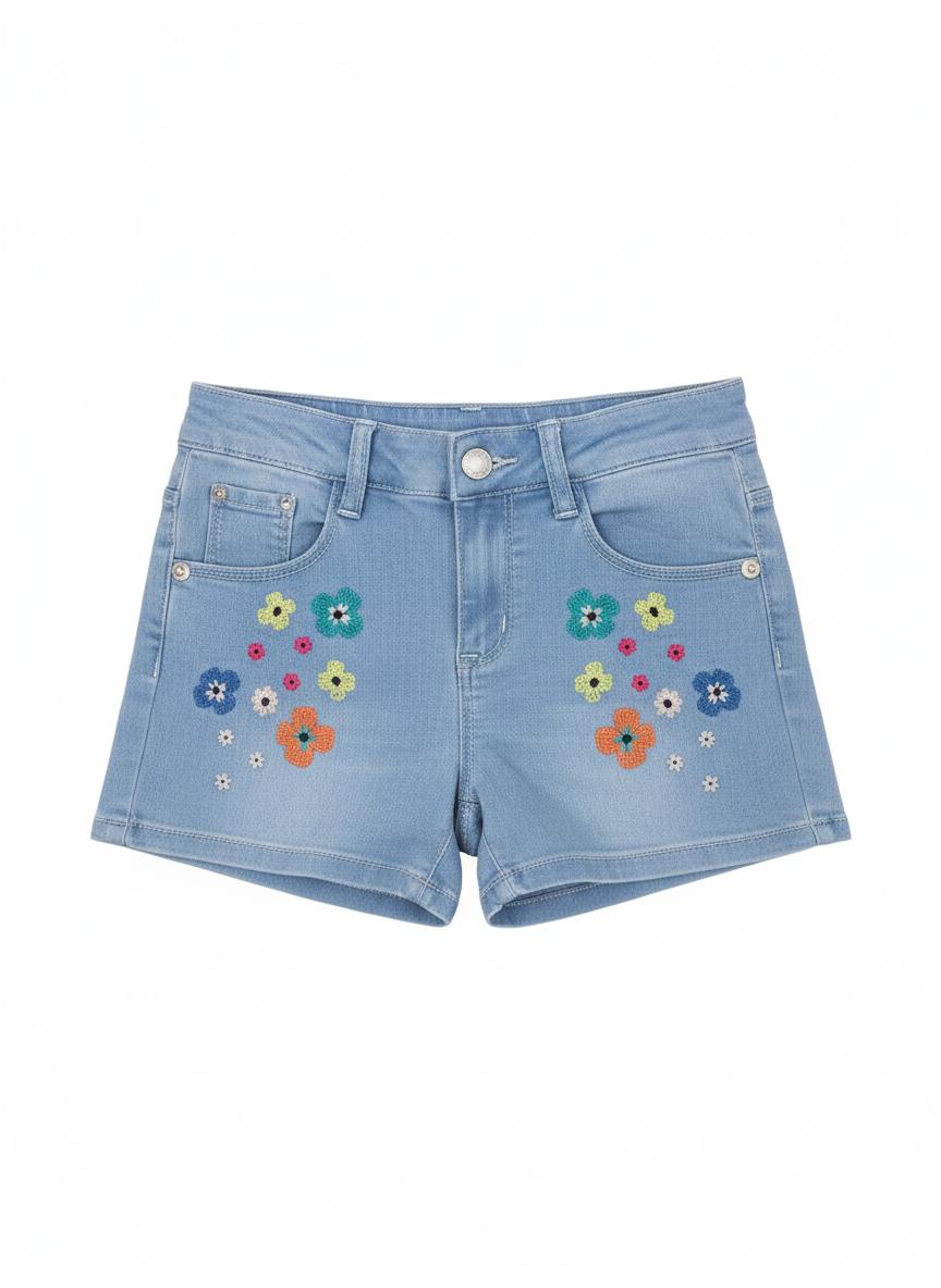 Short denim punto de niña