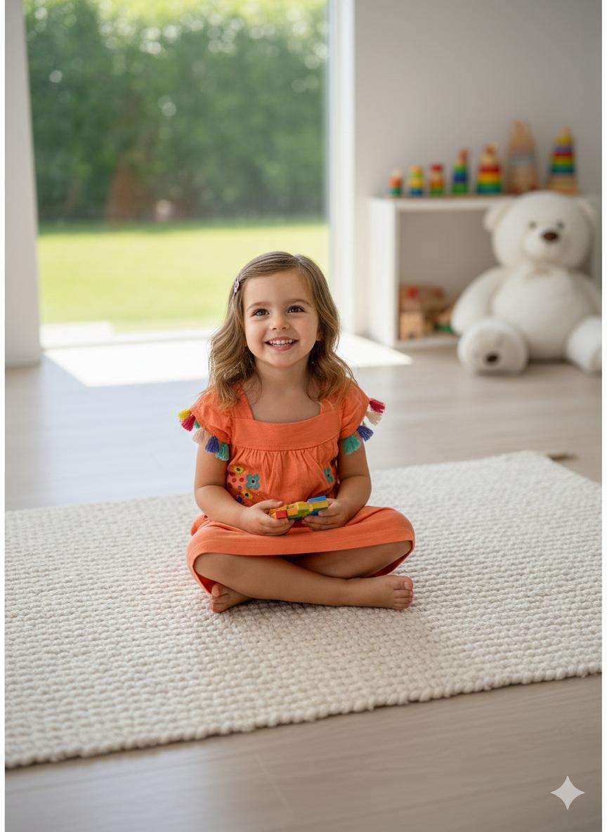 Vestido punto flamé de niña