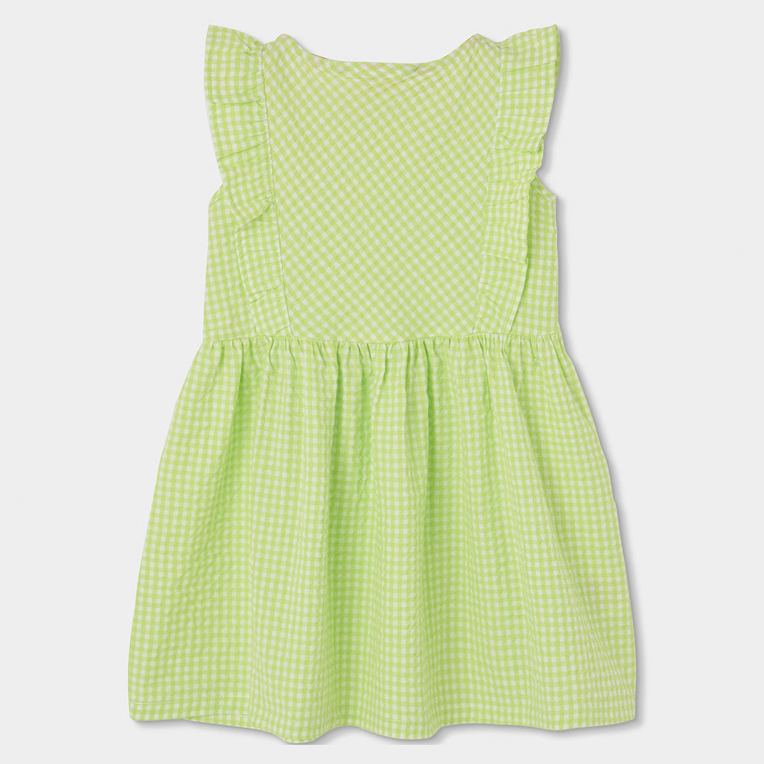 Vestido popelín cuadros de niña