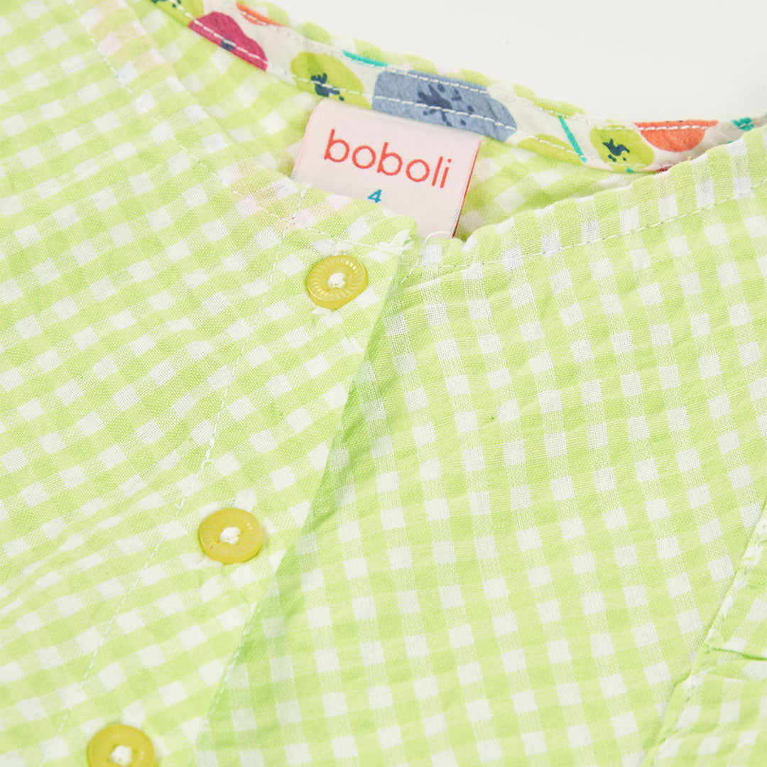 Vestido popelín cuadros de niña