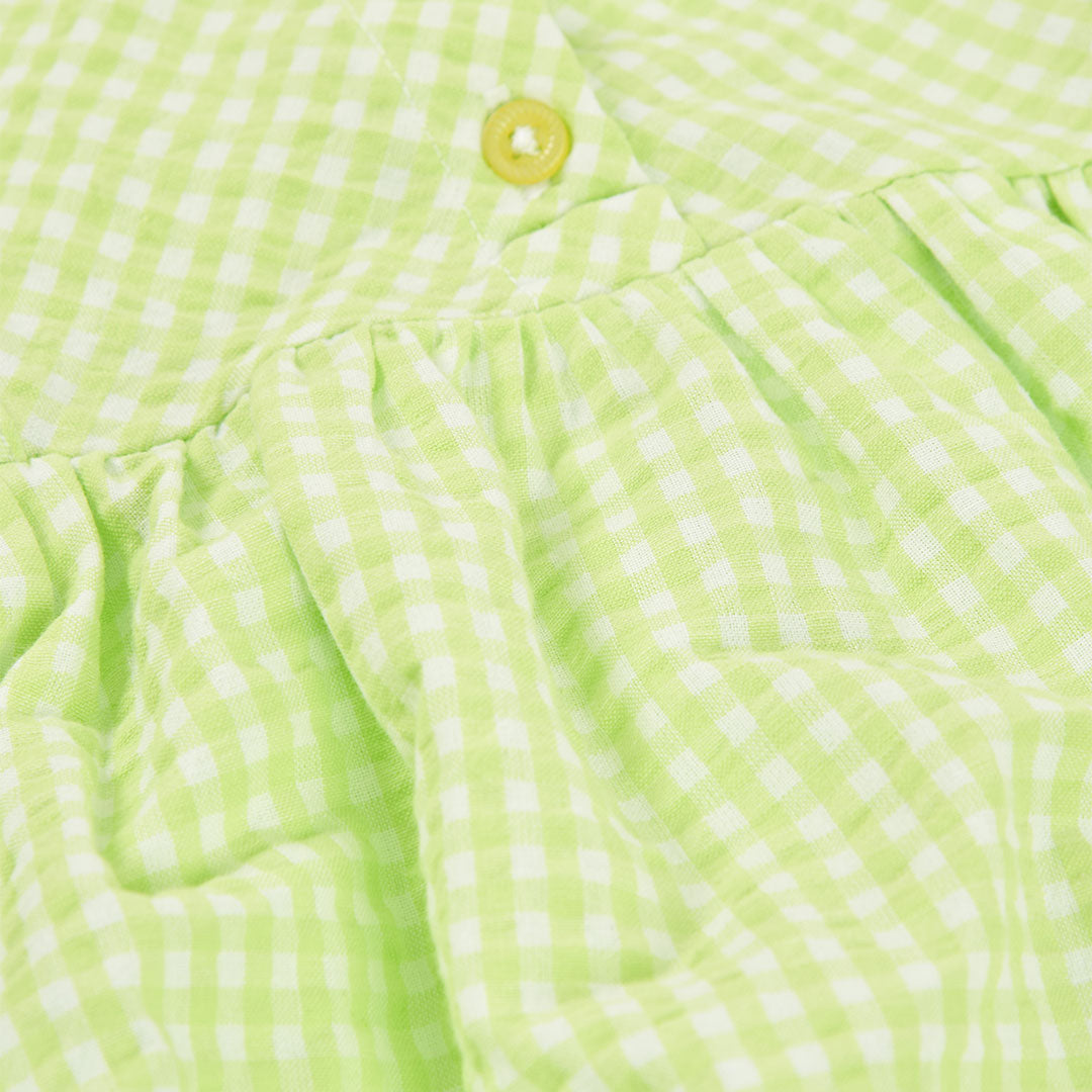 Vestido popelín cuadros de niña