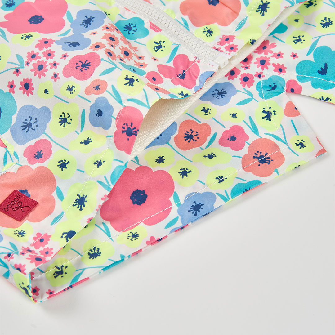 Parka tejido técnico flores de niña