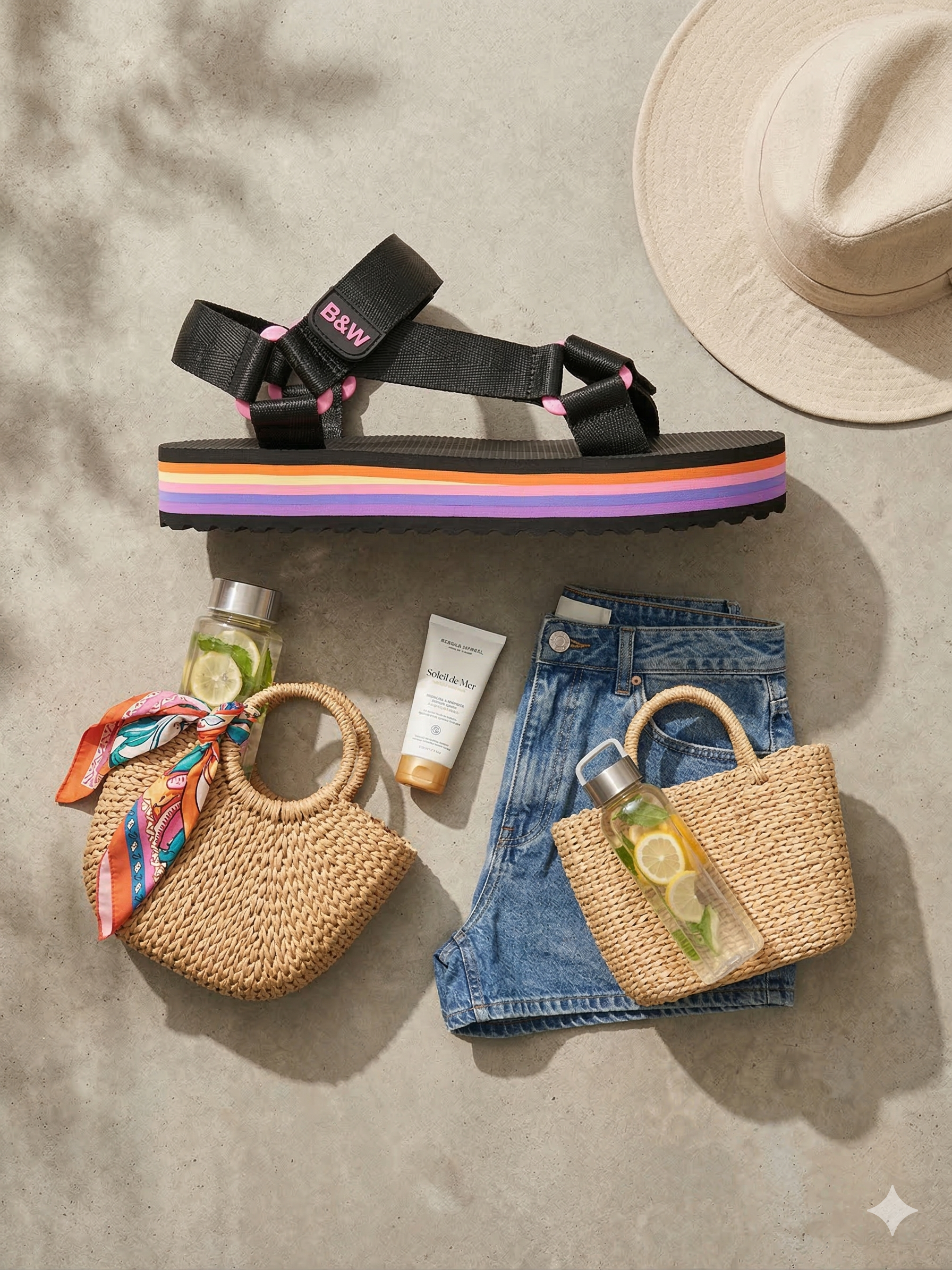 Sandalia Niña Chica Playera Cangrejera Doble Suela