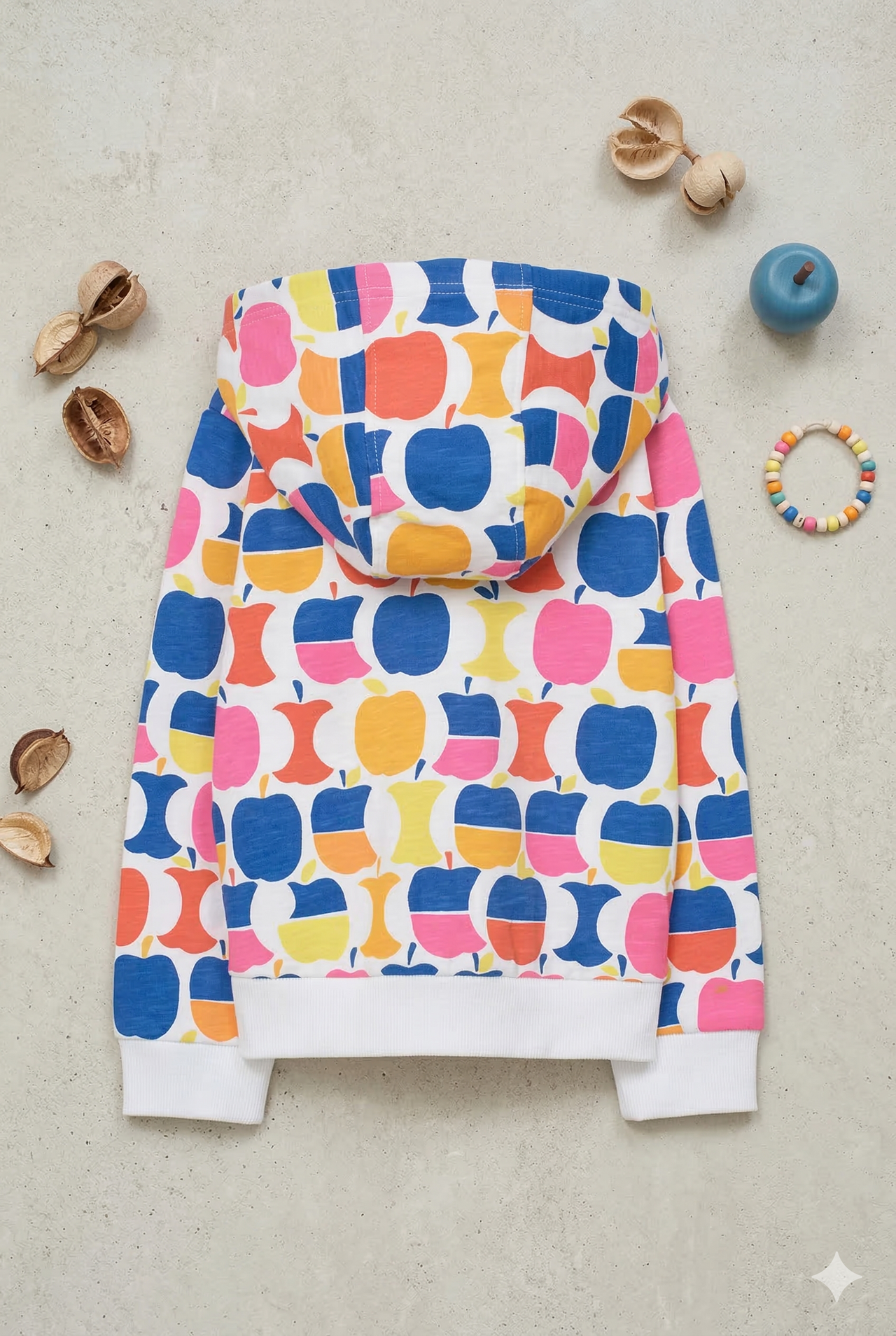 Chaqueta felpa manzanas de niña