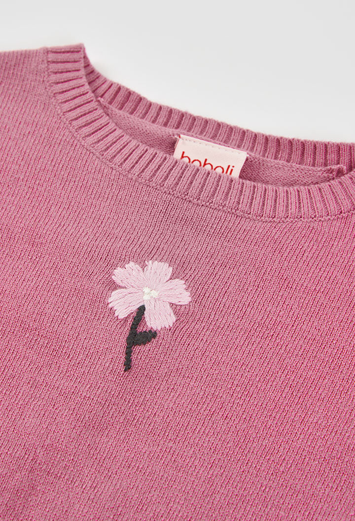 Jersey tricotosa combinado de niña