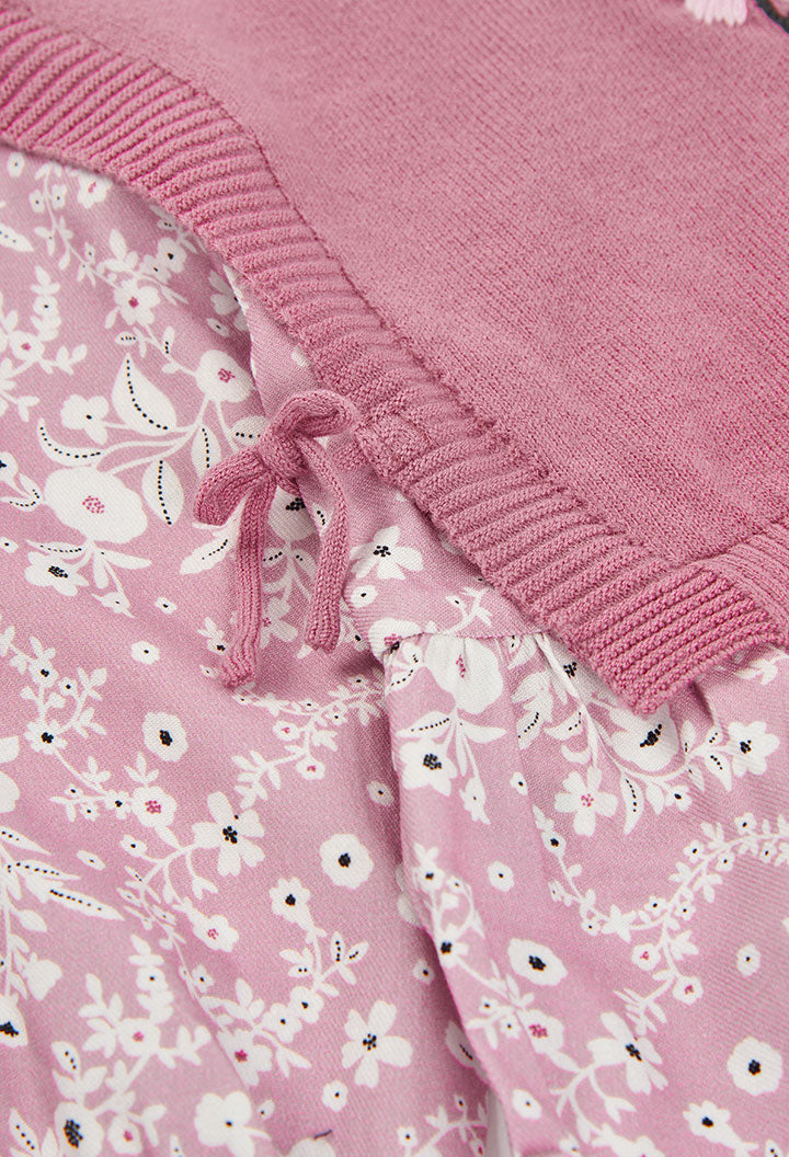 Jersey tricotosa combinado de niña