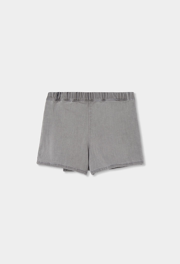 Falda-short denim punto de niña