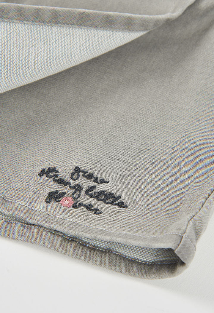 Falda-short denim punto de niña