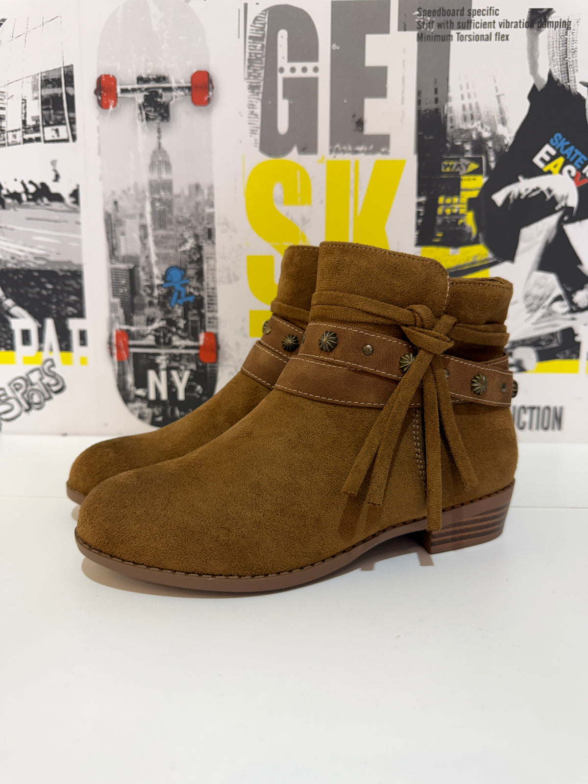 Botin campero antelina camel