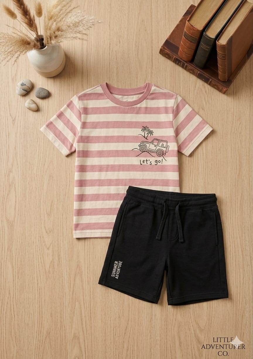 Conjunto camiseta rayas