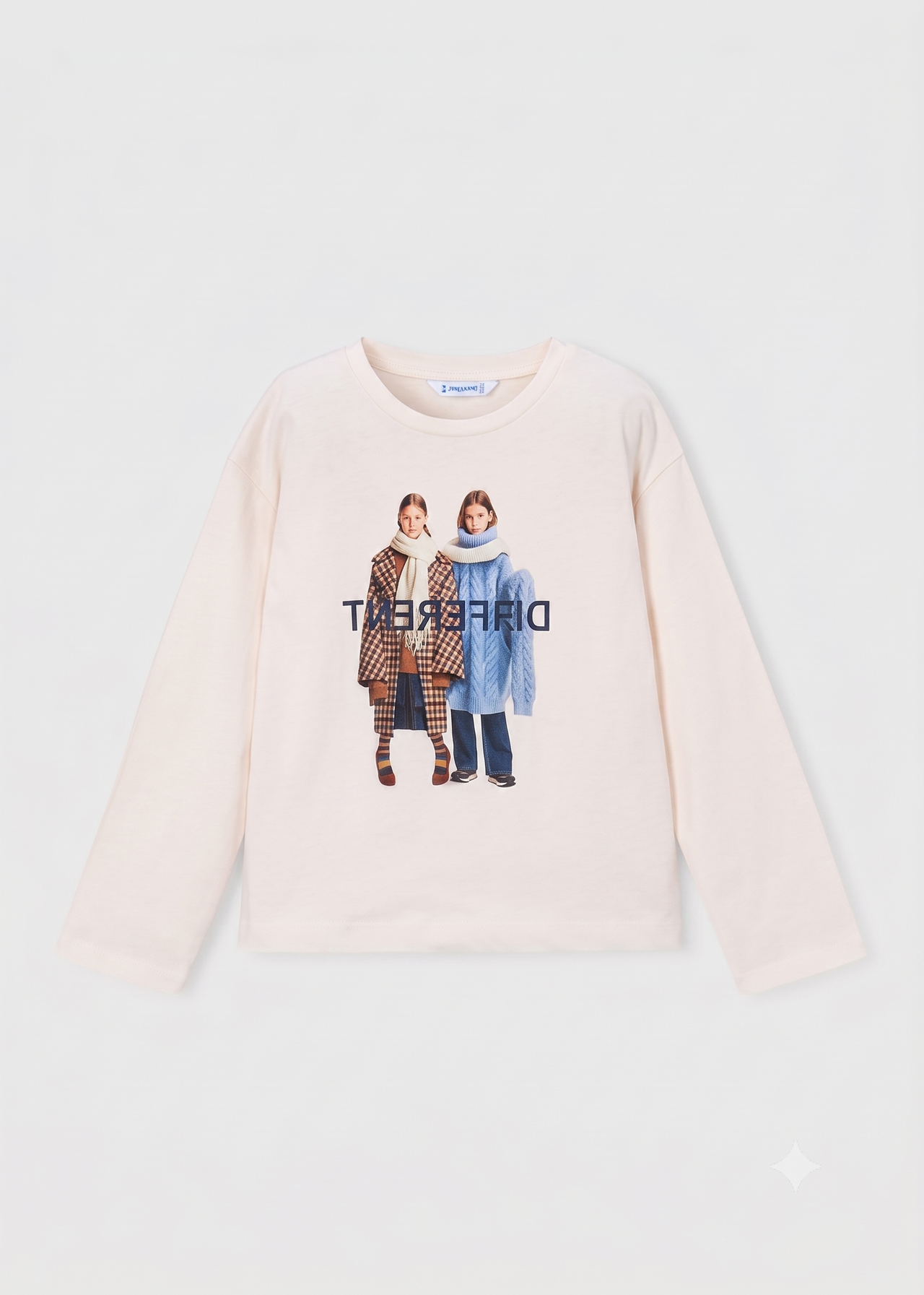 Camiseta estampado gráfico manga larga niña.