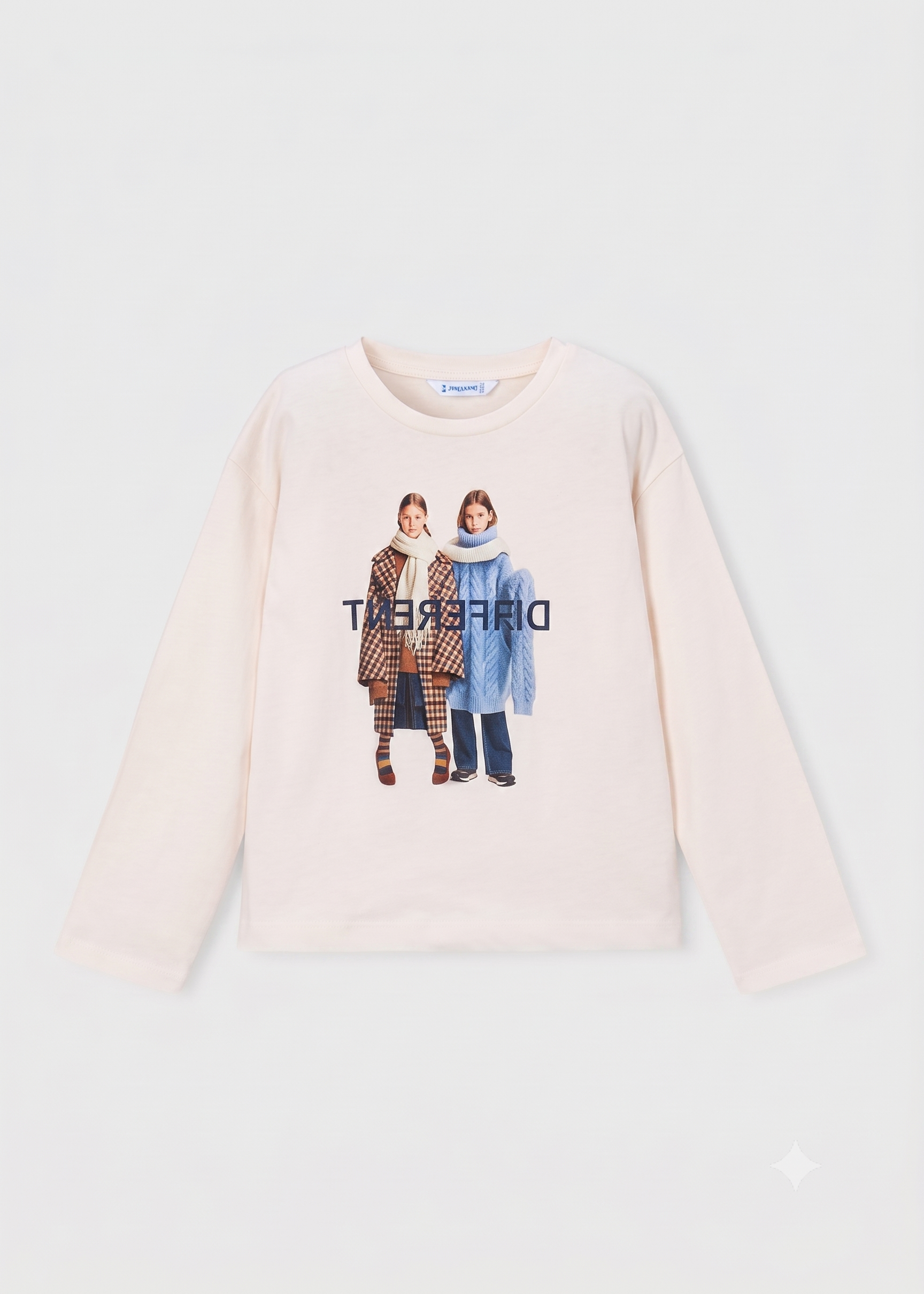 Camiseta estampado gráfico manga larga niña.