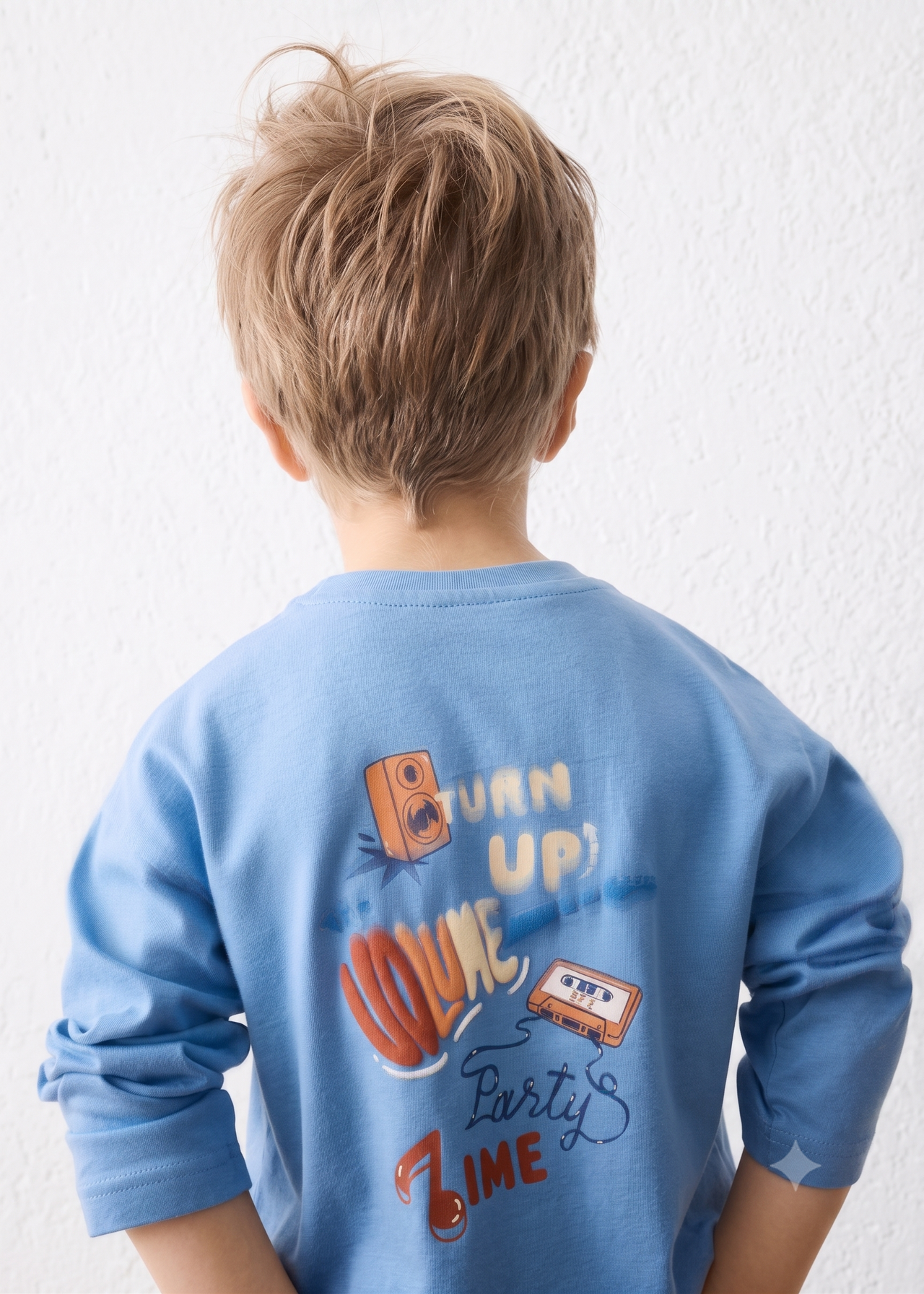 Camiseta de manga larga sube el volumen niño