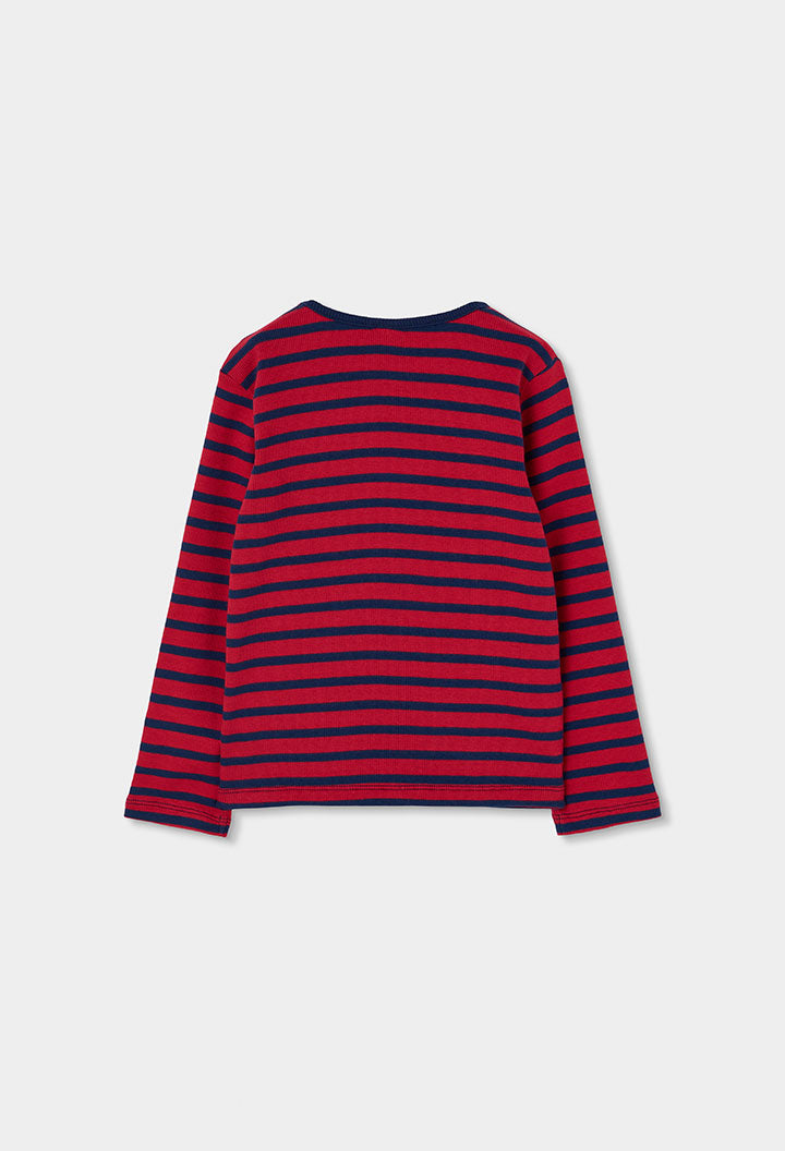 Camiseta punto canalé de niña