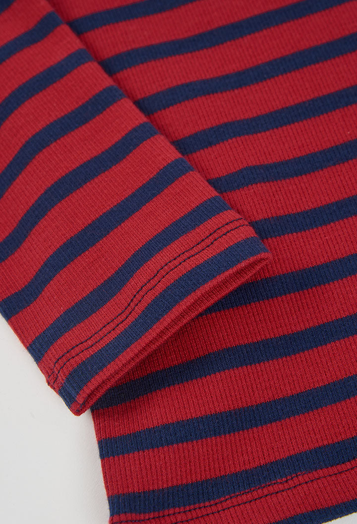 Camiseta punto canalé de niña
