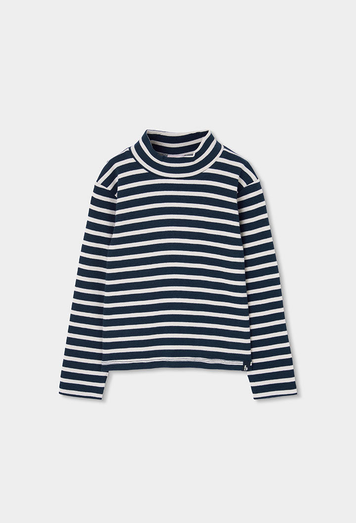 Camiseta punto canalé de niña