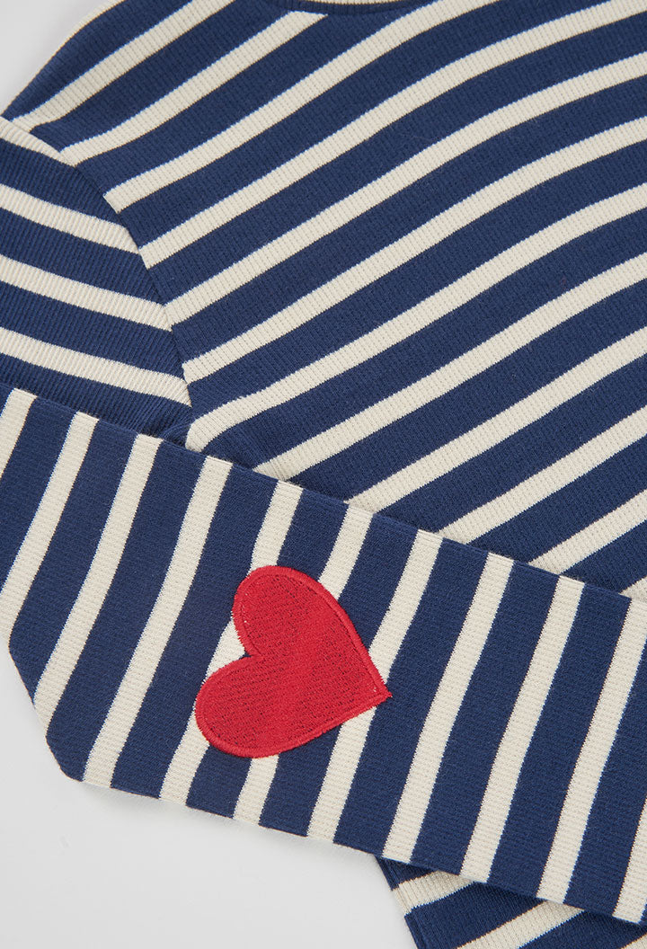 Camiseta punto canalé de niña