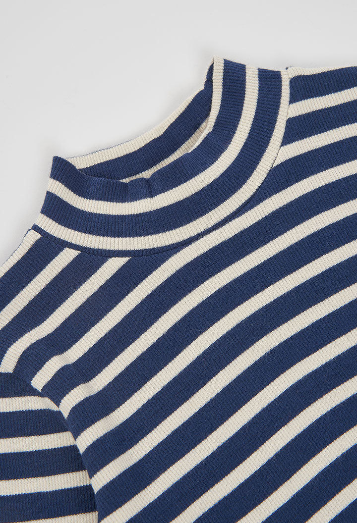 Camiseta punto canalé de niña