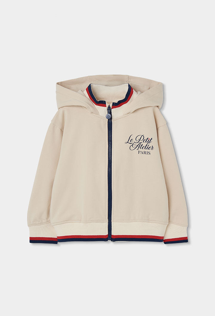 Chaqueta felpa con capucha de niña