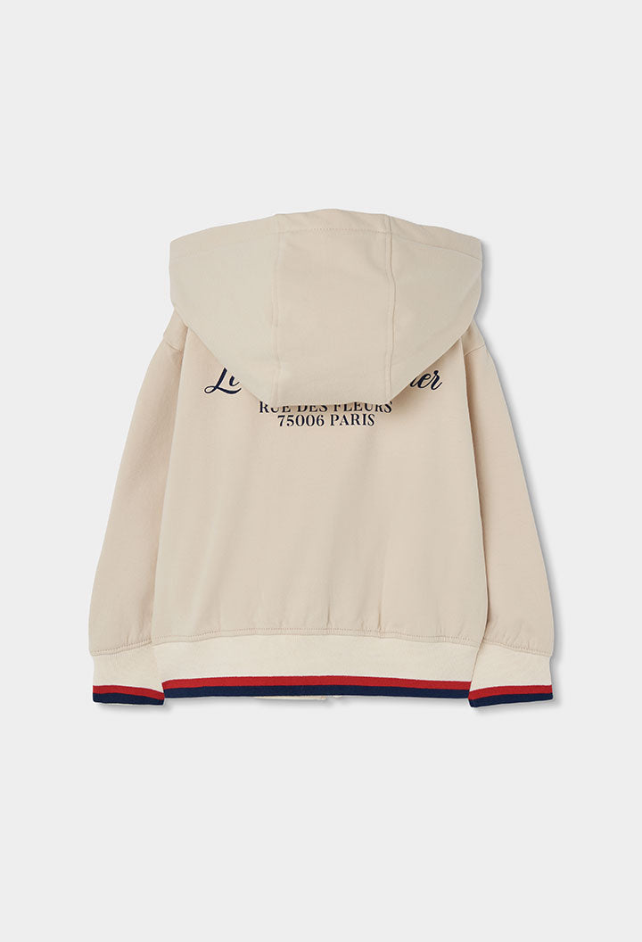 Chaqueta felpa con capucha de niña