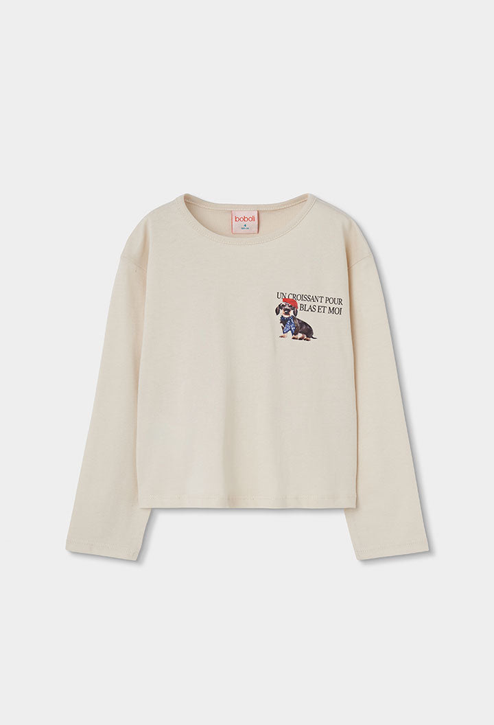 Camiseta punto liso de niña