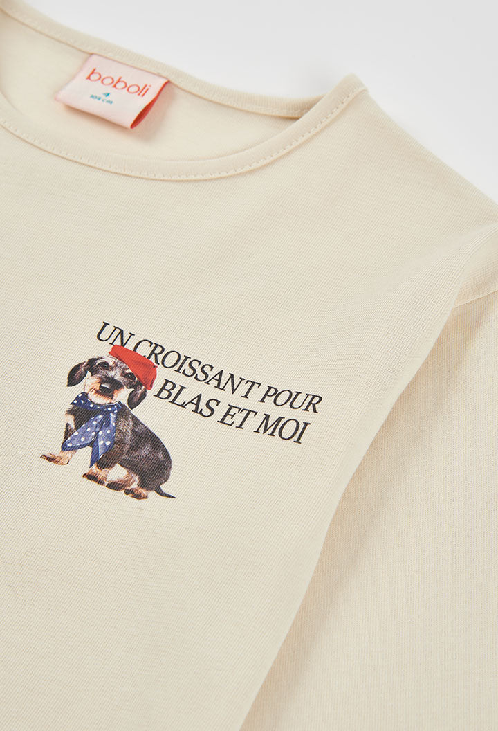 Camiseta punto liso de niña