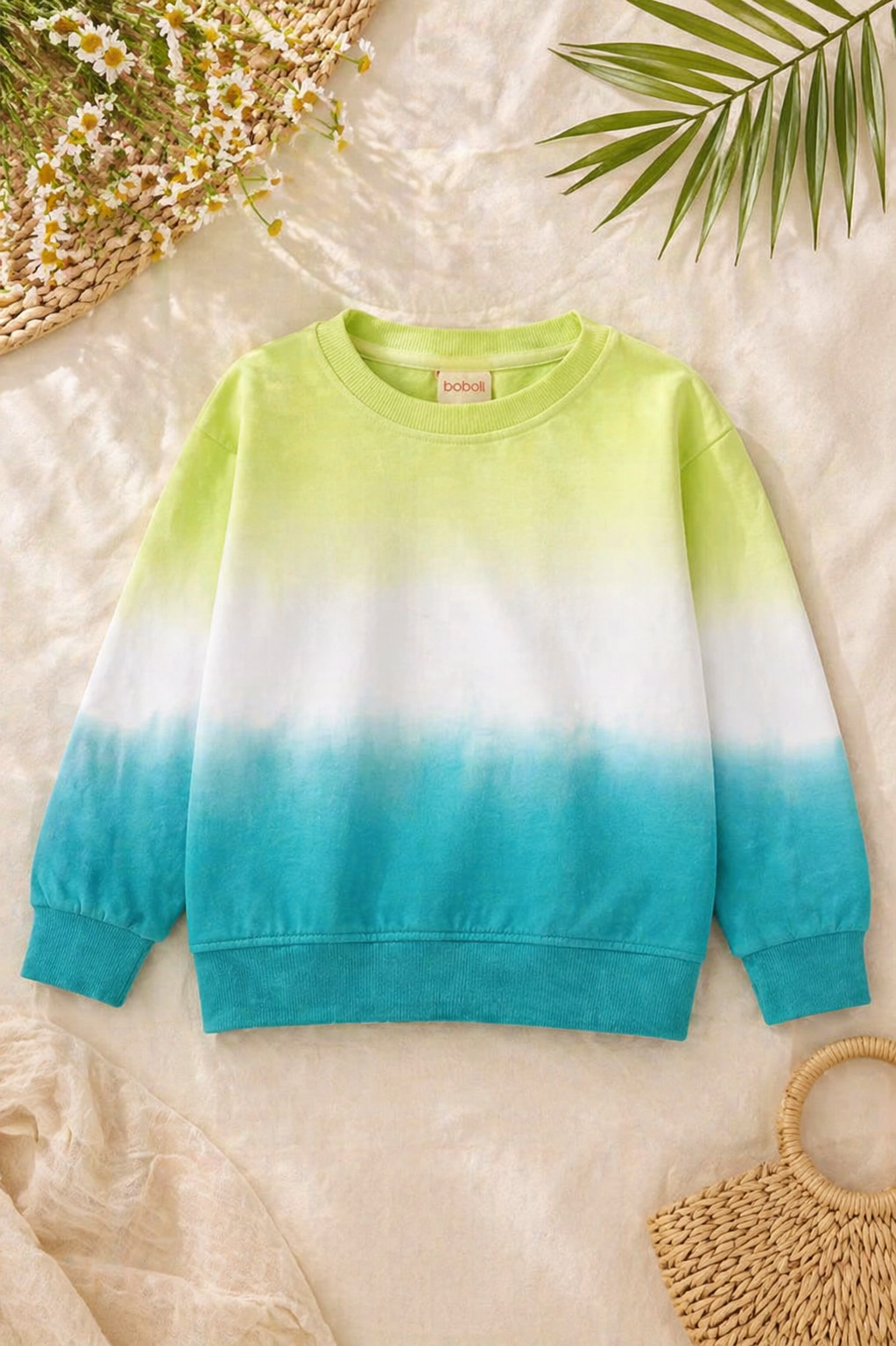 Sudadera felpa tintada de niña