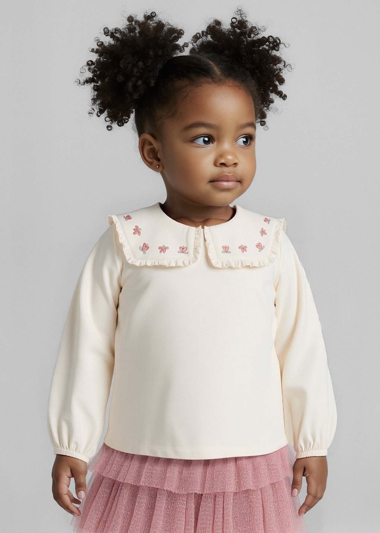 Blusa Punto Cuello Volantes