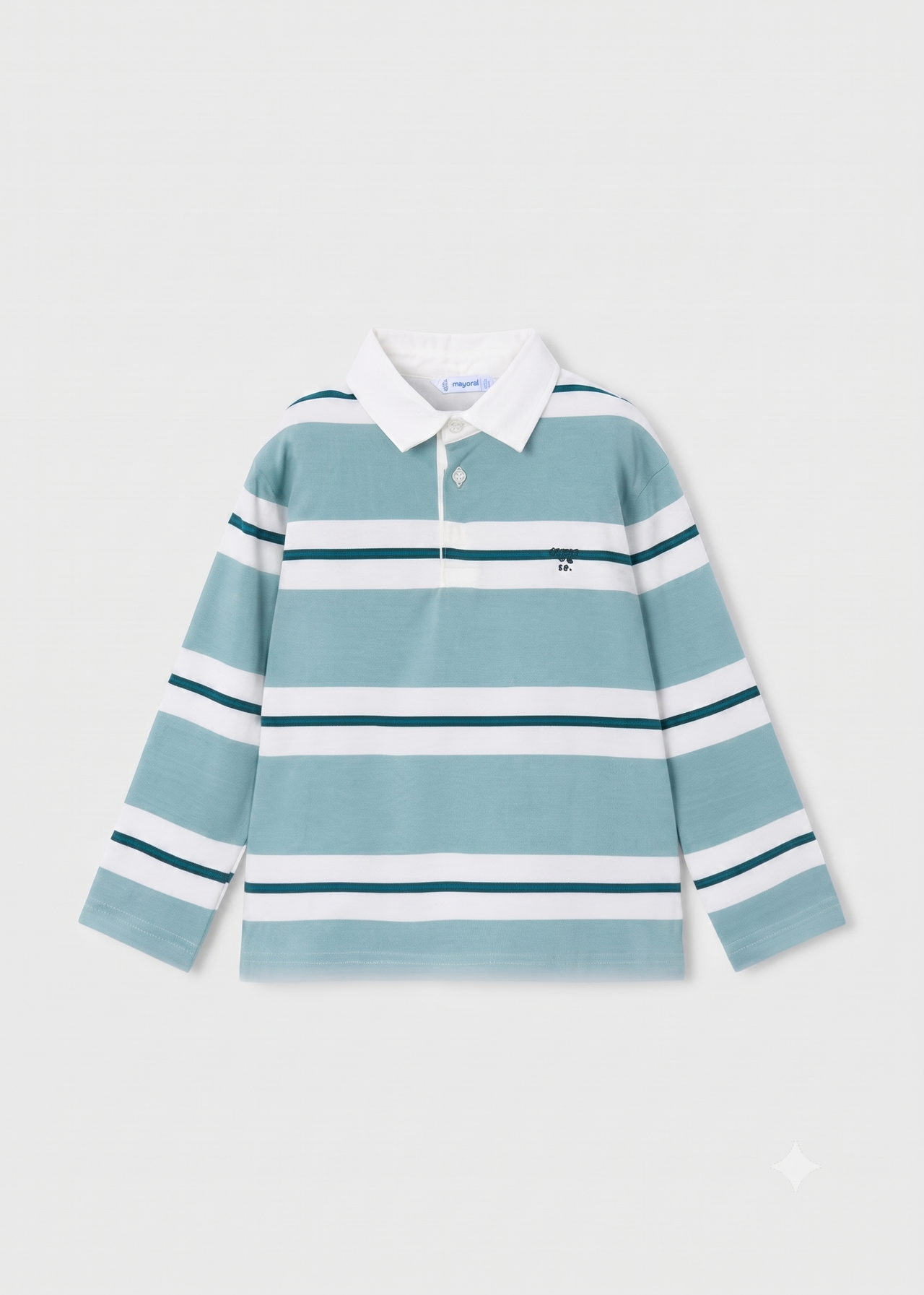 Polo manga larga rayas, niño.