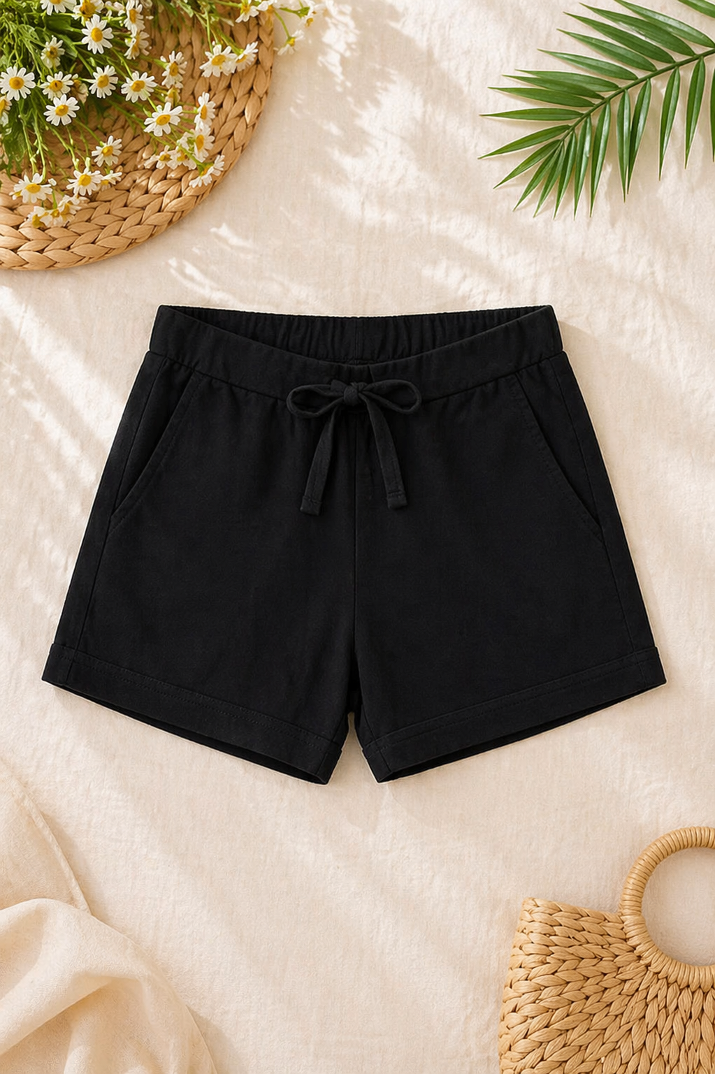 Bermudas sarga viscosa de niña