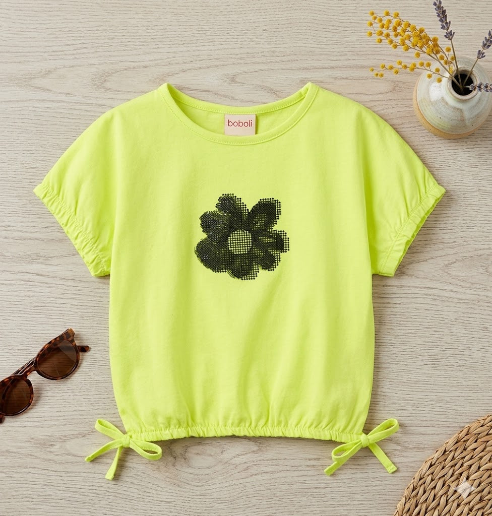Camiseta punto elástico niña