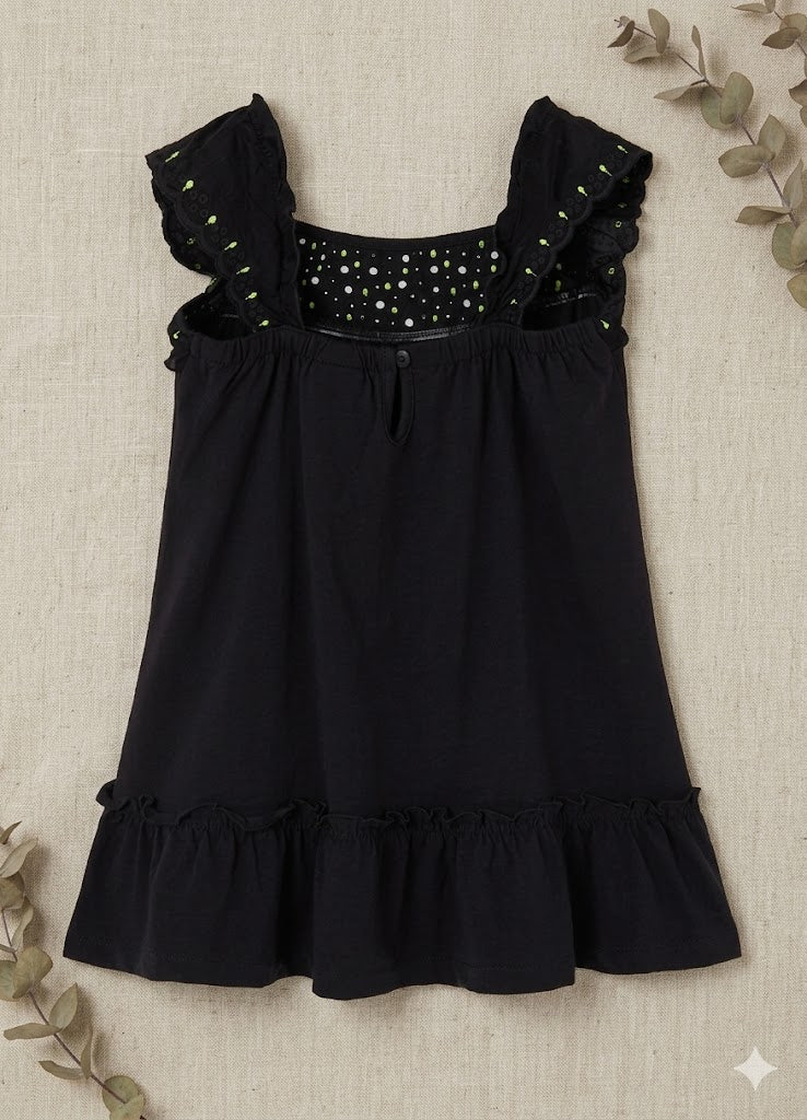 Vestido punto elástico de niña