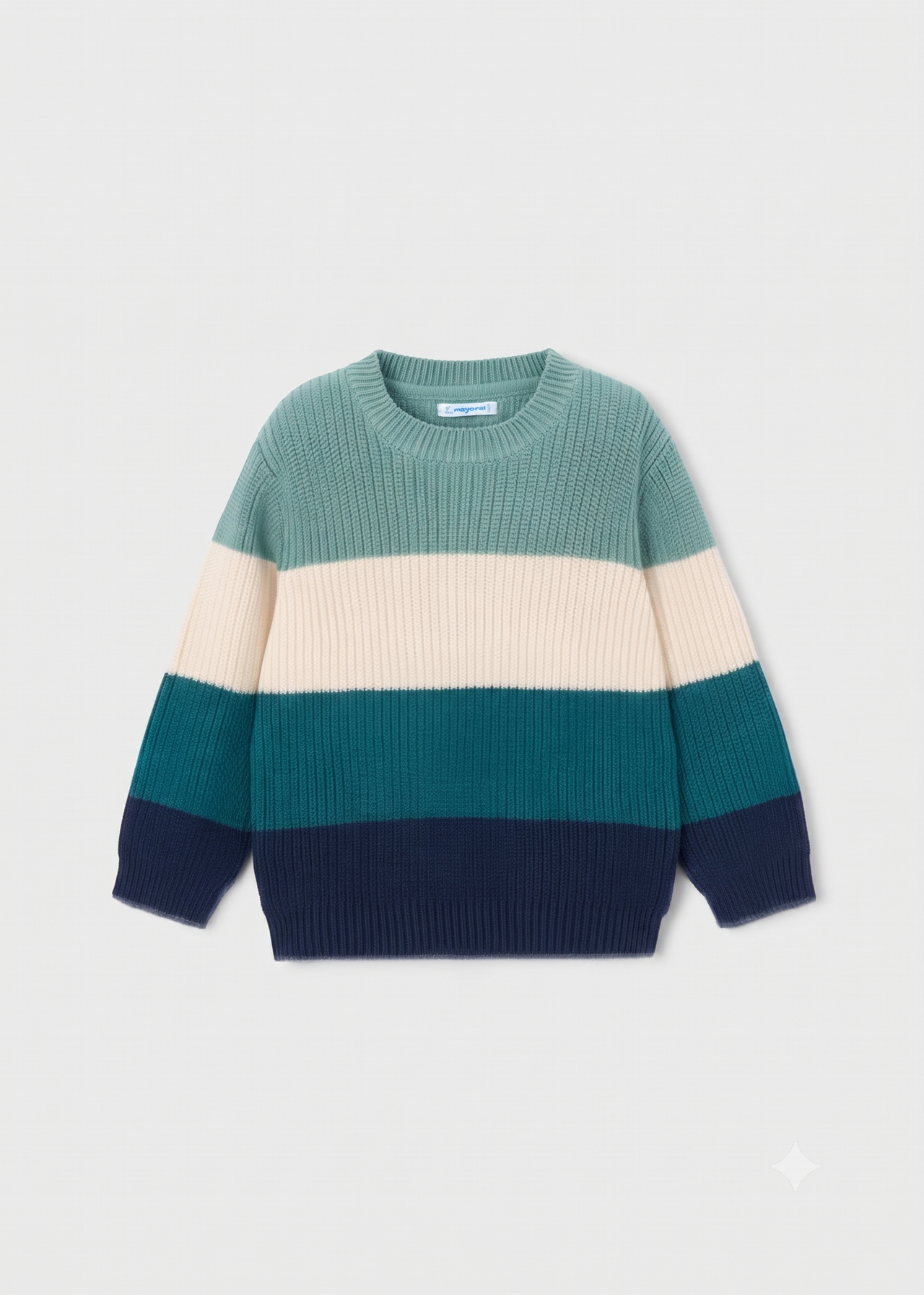 Jersey de punto rayas multicolor, niño.