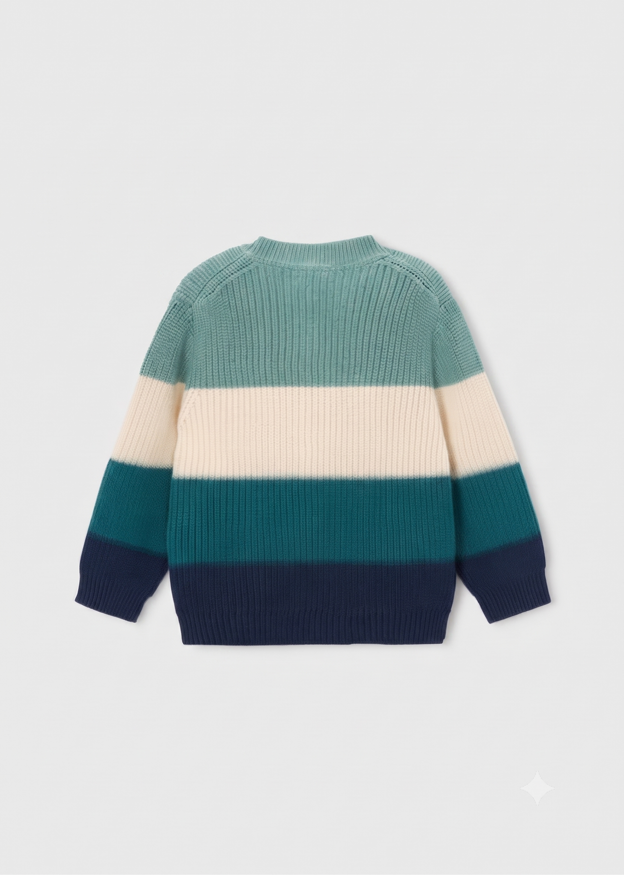 Jersey de punto rayas multicolor, niño.