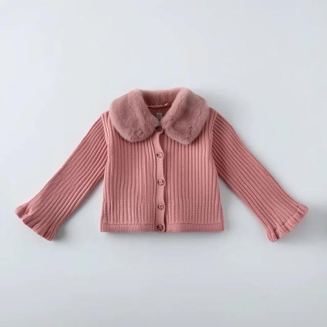 Chaqueta Tricot Cuello Pelo Niña