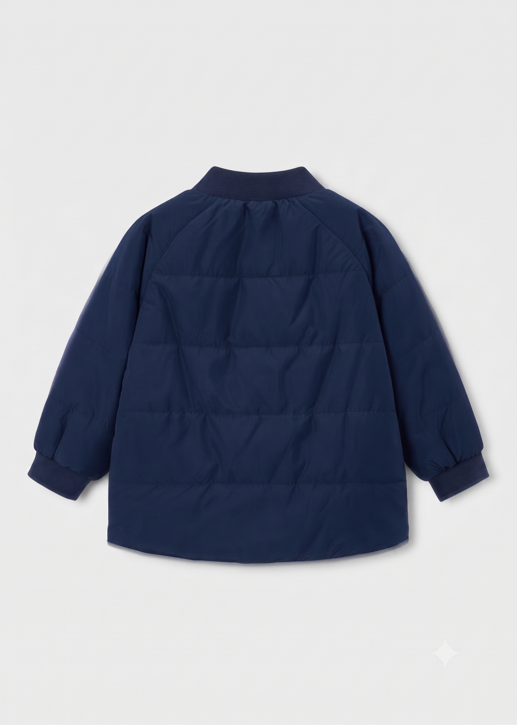 Cazadora bomber acolchada azul marino niño.