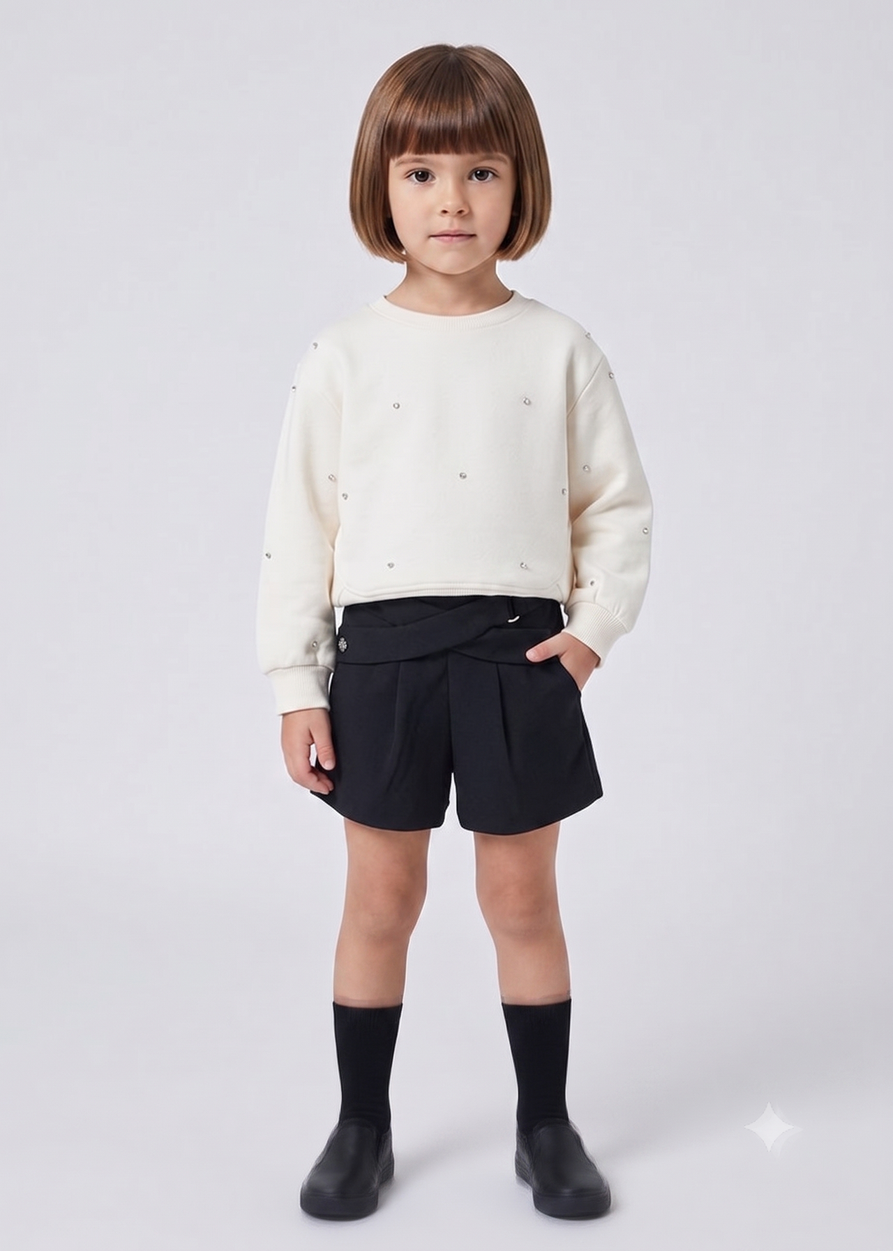 Falda pantalón pinzas niña
