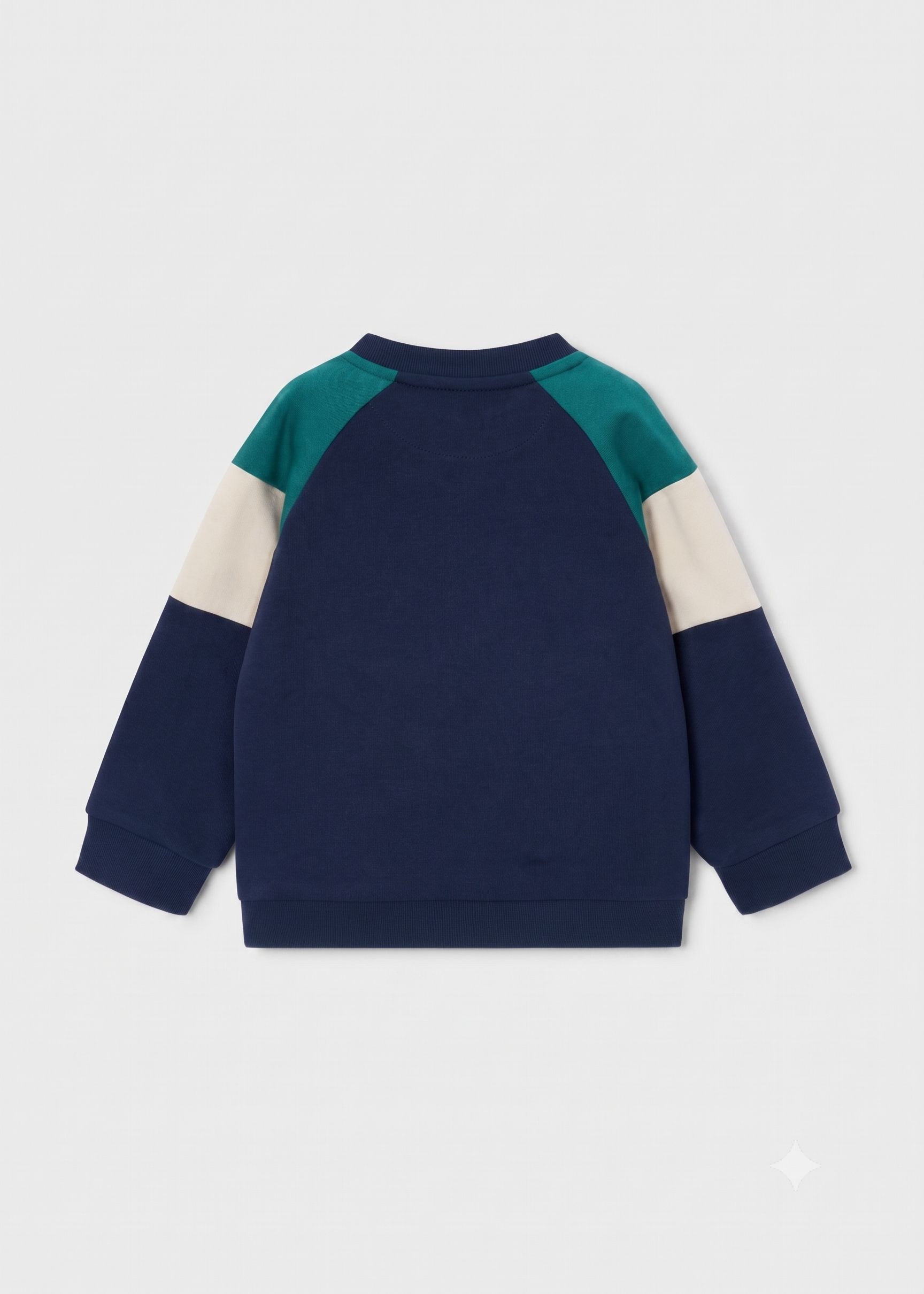 Sudadera color block "League Basket" marino, niño.