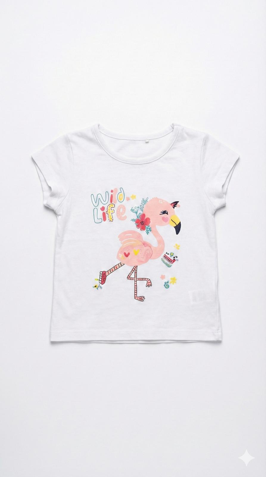 Camiseta Blanca Manga Corta  Wild Life