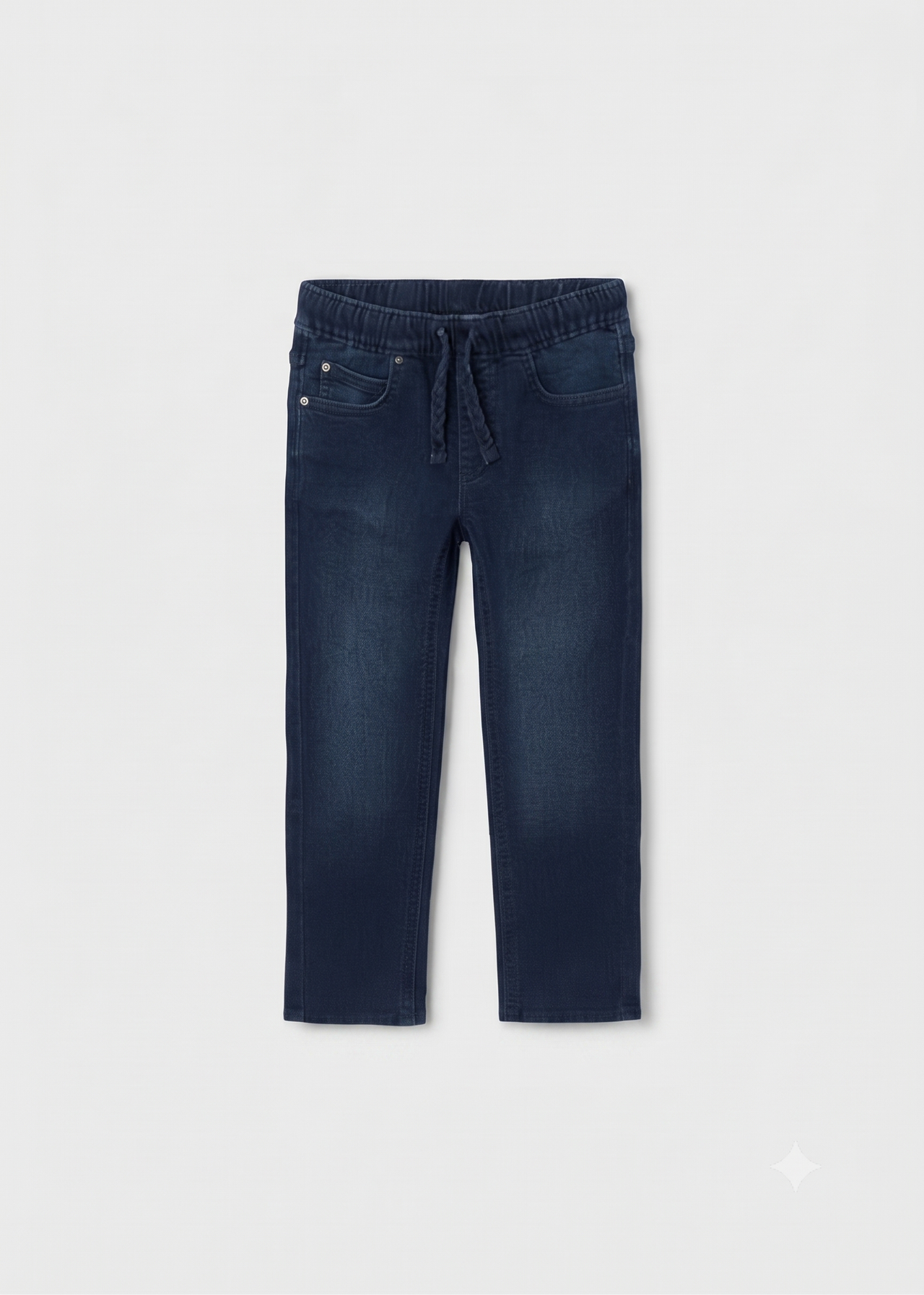 Pantalón vaquero largo oscuro tipo jogger, niño