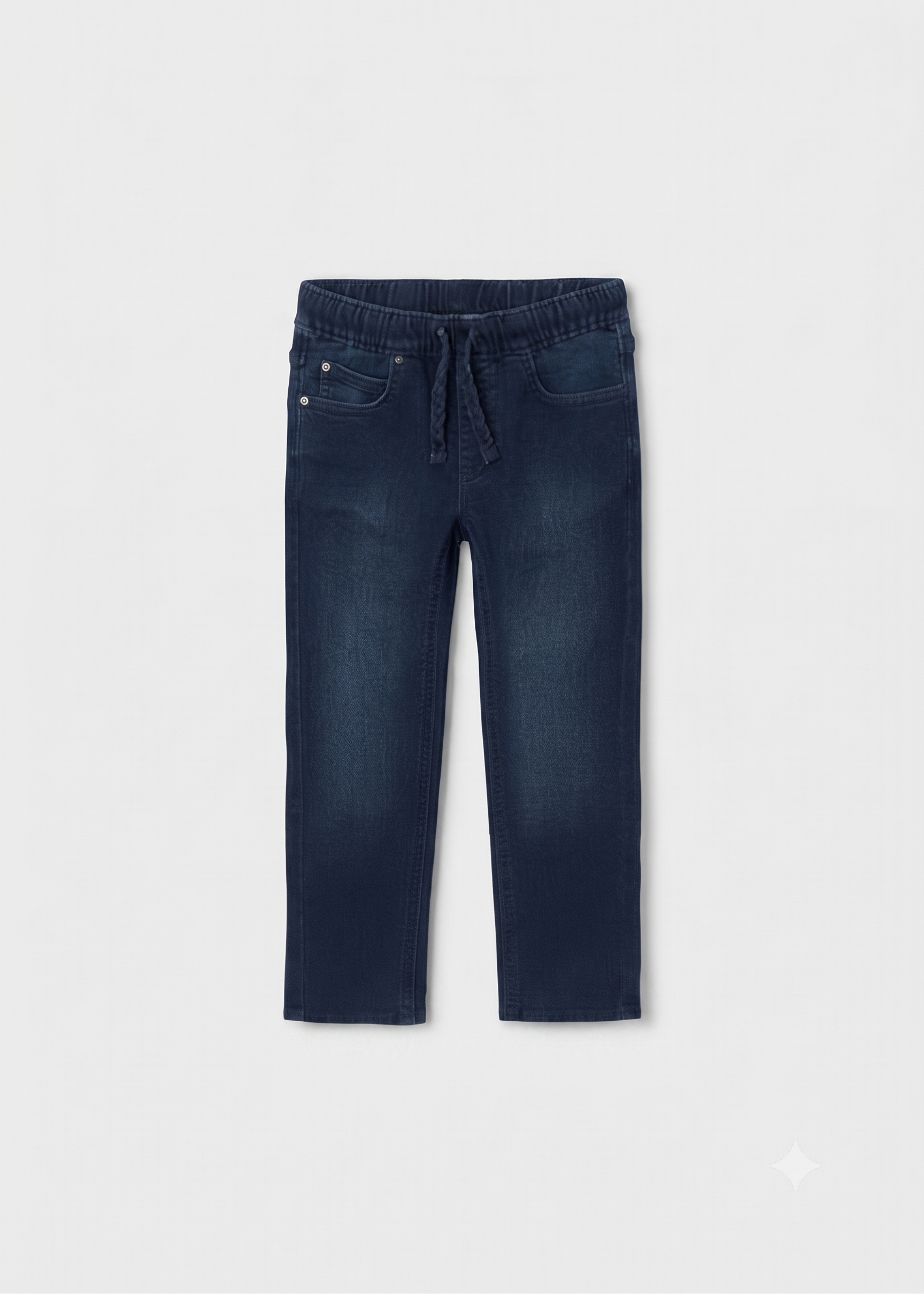 Pantalón vaquero largo oscuro tipo jogger, niño