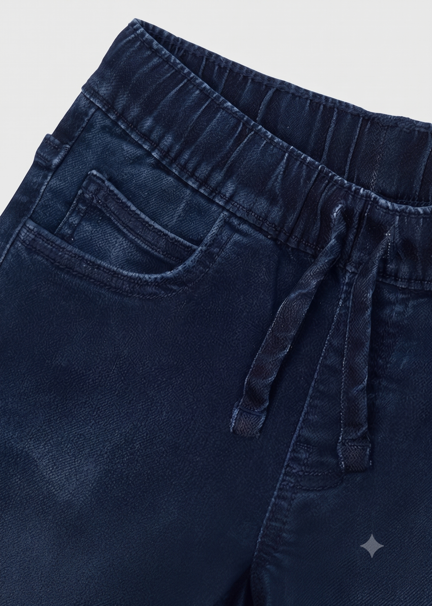 Pantalón vaquero largo oscuro tipo jogger, niño
