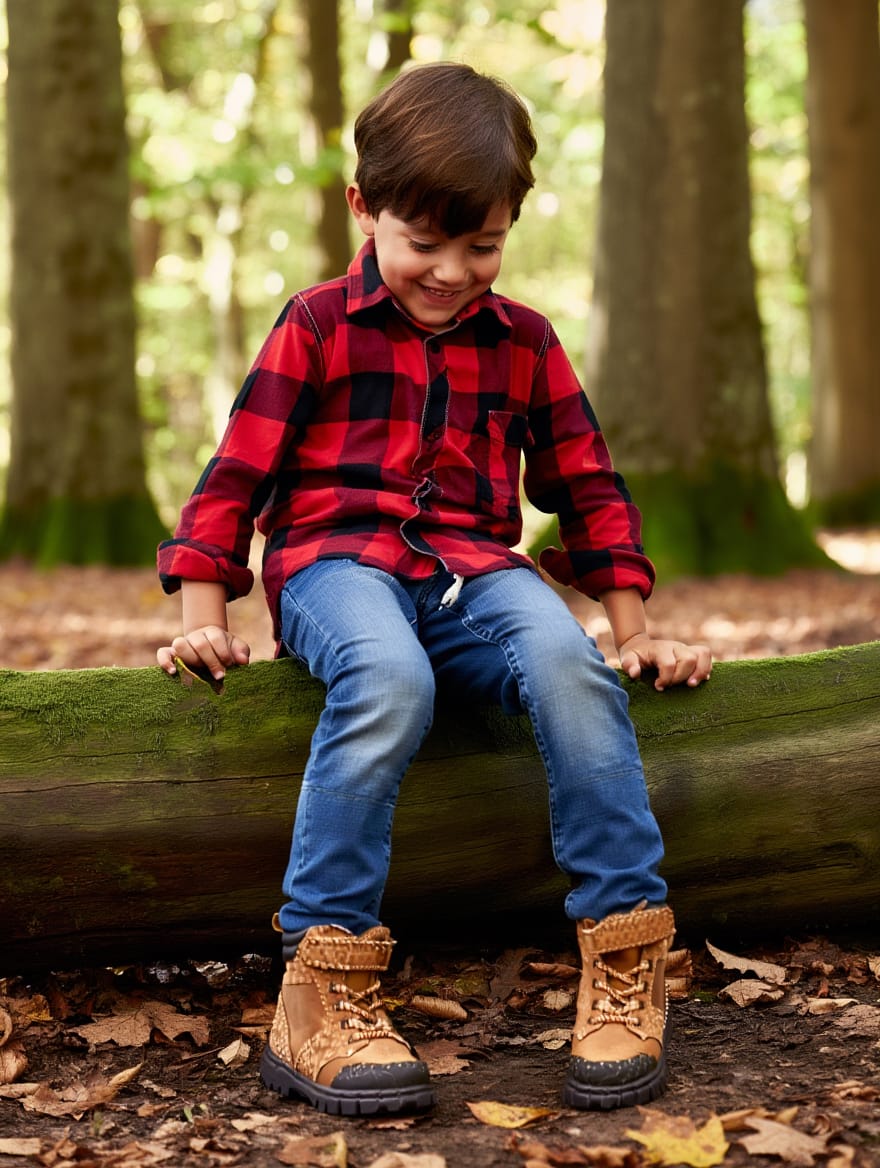 Botin Bota Niño Montaña Forro Pelo