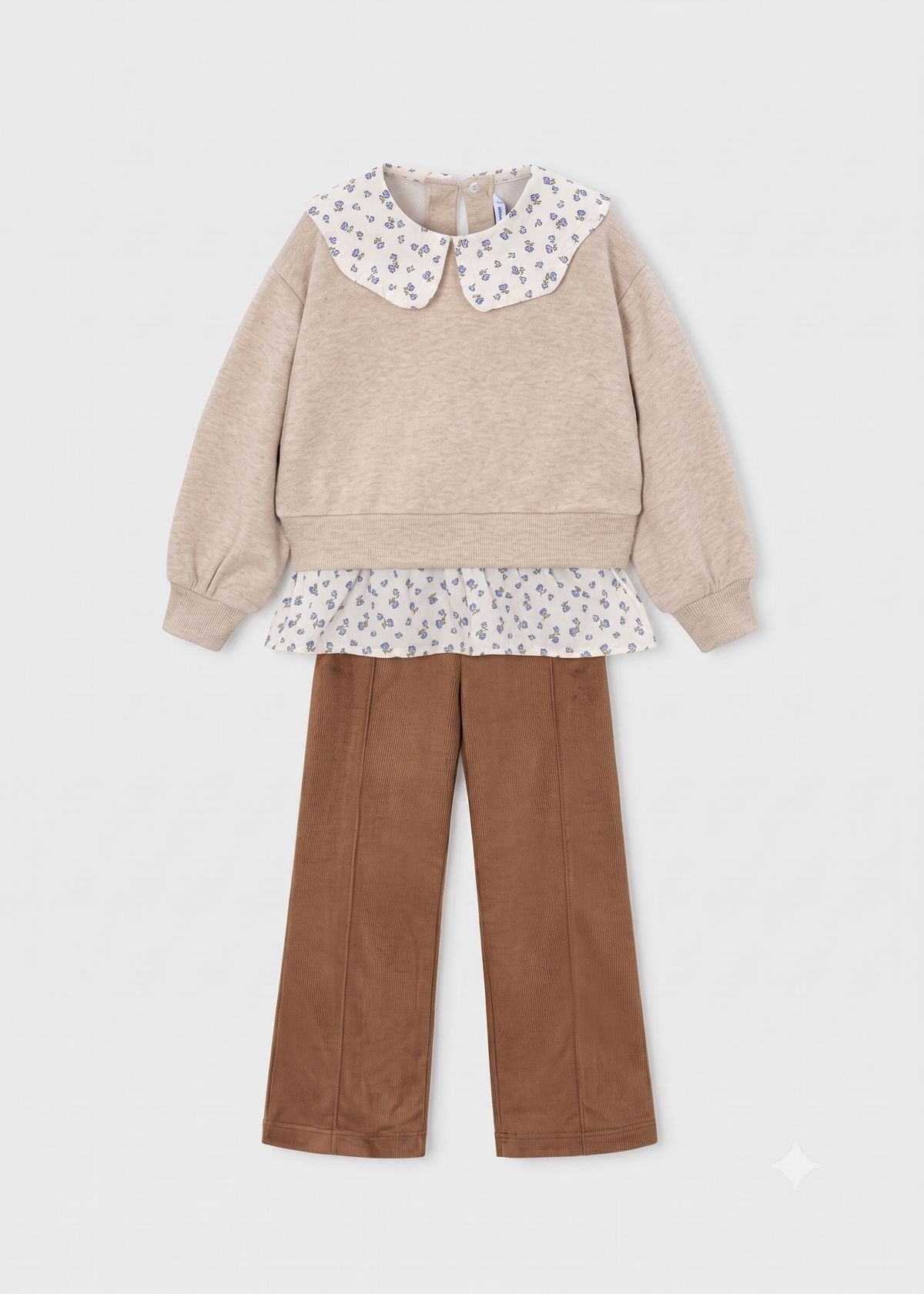 Conjunto de dos piezas: leggings antelina y sudadera niña