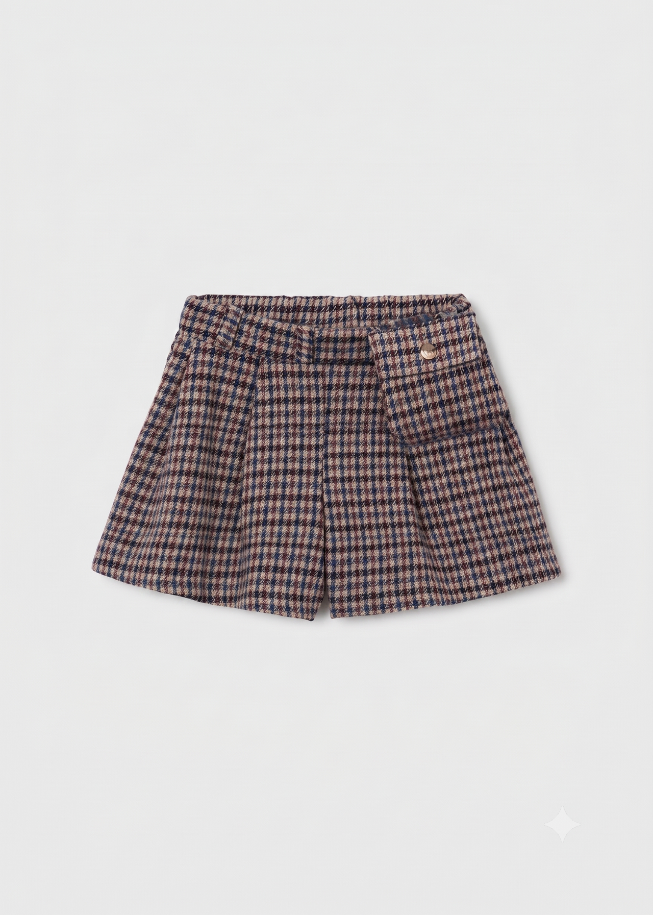 Falda pantalon pata gallo con bolso niña.